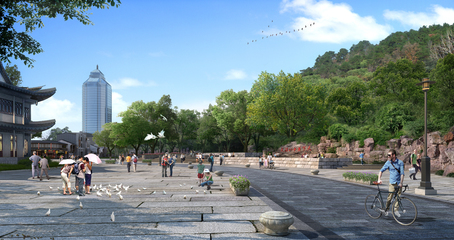 华盖山公园入口景观大提升 6月底将全新亮相